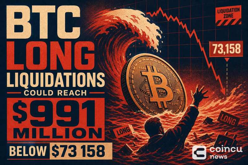 BTC Long Liquidations Could Reach $991 Million Below $73,158