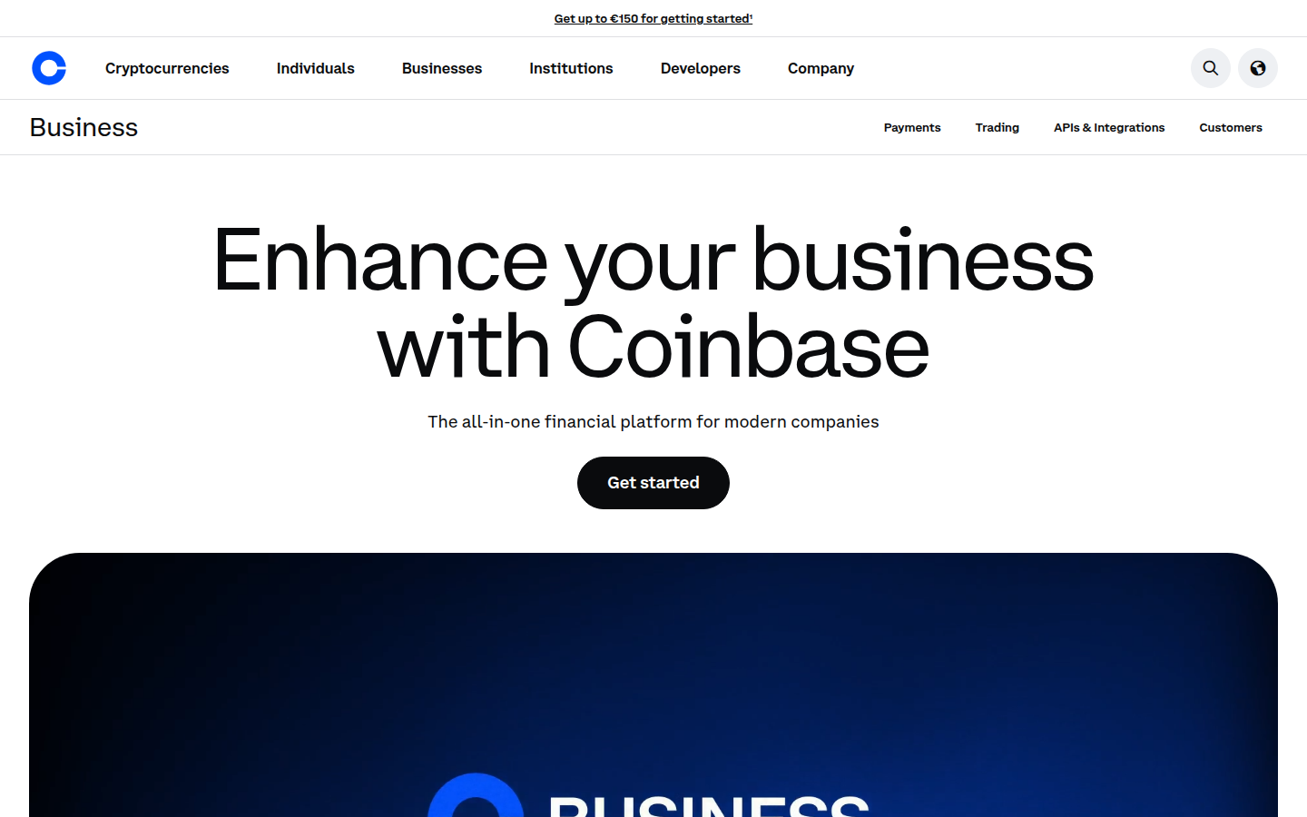 Coinbase Commerce homepage screenshot