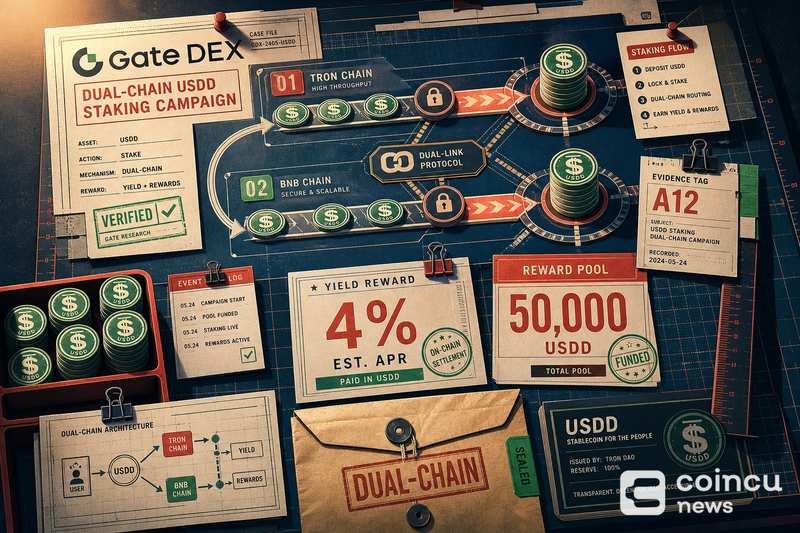 Gate DEX Launches Dual-Chain USDD Staking Campaign With 4% Yield, 50,000 USDD Rewards
