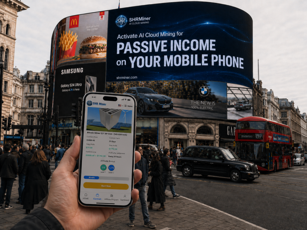 SHRMiner Lights Up London's Piccadilly Circus, Propelling AI Cloud Mining into the Mainstream Spotlight 2 SHRMiner Lights Up London's Piccadilly Circus, Propelling AI Cloud Mining into the Mainstream Spotlight