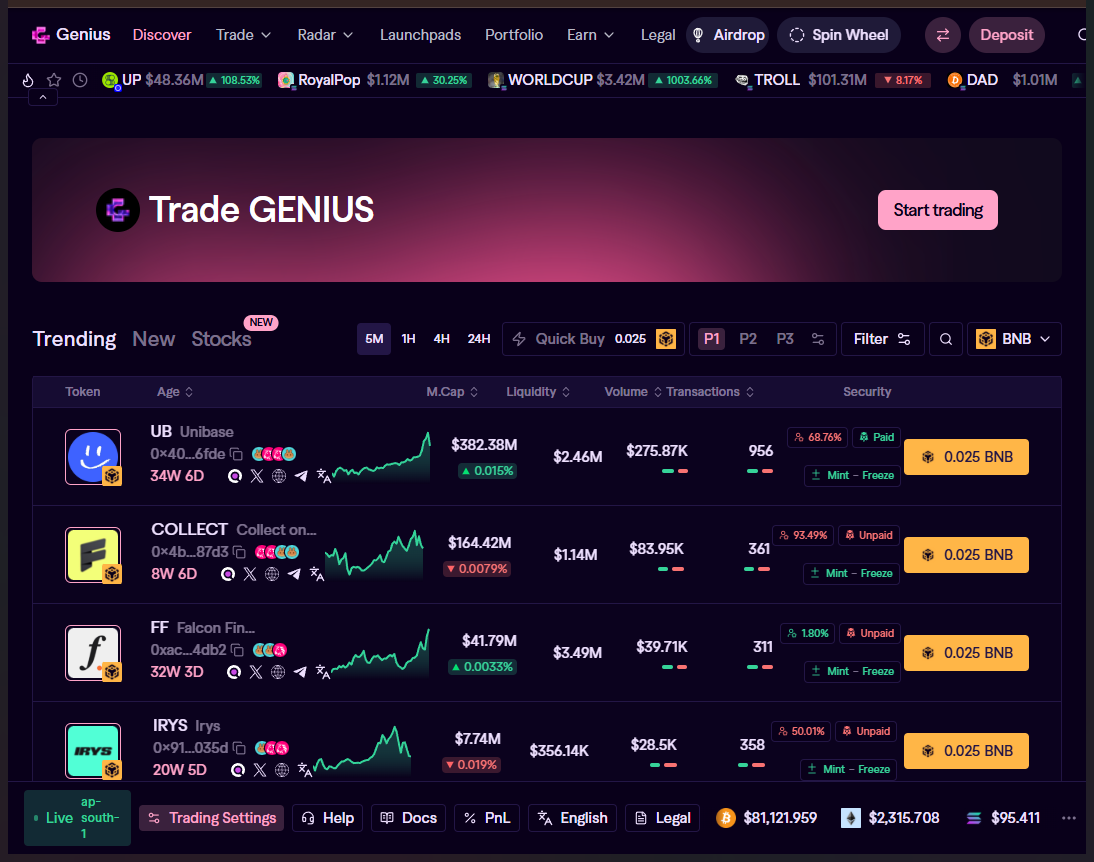 Authenticated TradeGenius asset shell