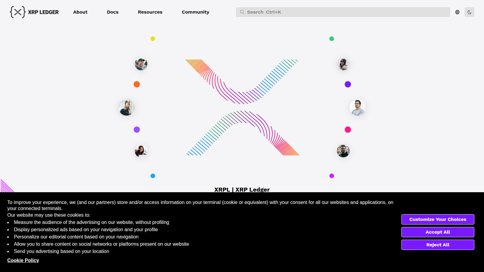 XRP Ledger official homepage capture