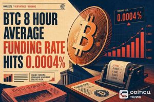BTC 8-Hour Average Funding Rate Hits 0.0004%