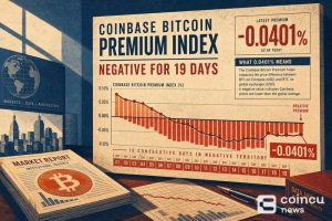 Coinbase Bitcoin Premium Index Negative for 19 Days: What -0.0401% Means