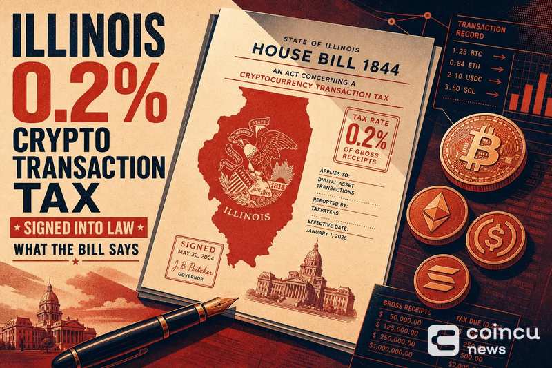 Illinois 0.2% Crypto Transaction Tax Signed Into Law: What the Bill Says 1 Illinois 0.2% Crypto Transaction Tax Signed Into Law: What the Bill Says