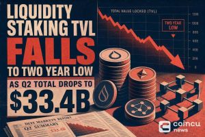 Liquidity Staking TVL Falls to Two-Year Low as Q2 Total Drops to $33.4B