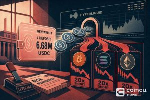 New Wallet Deposits 6.68M USDC to Hyperliquid, Opens 20x Shorts on BTC, SOL and ETH