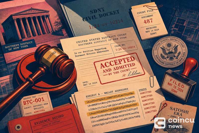 New York Court Accepts Dormant Bitcoin Address Case Involving Satoshi Wallets