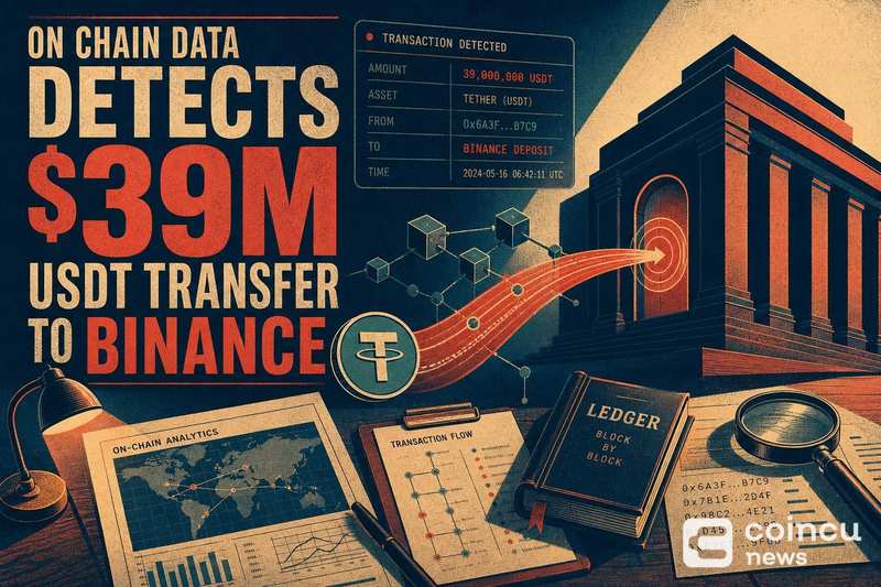 On-Chain Data Detects $39M USDT Transfer to Binance