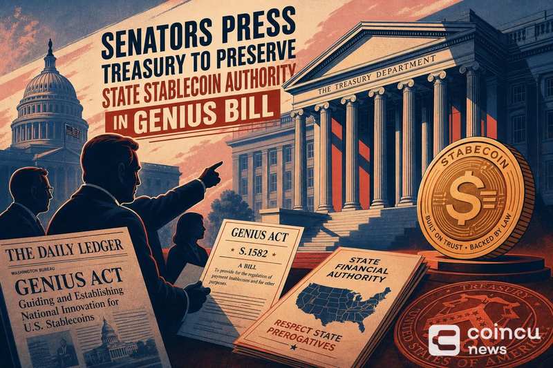 Senators Press Treasury to Preserve State Stablecoin Authority in GENIUS Bill