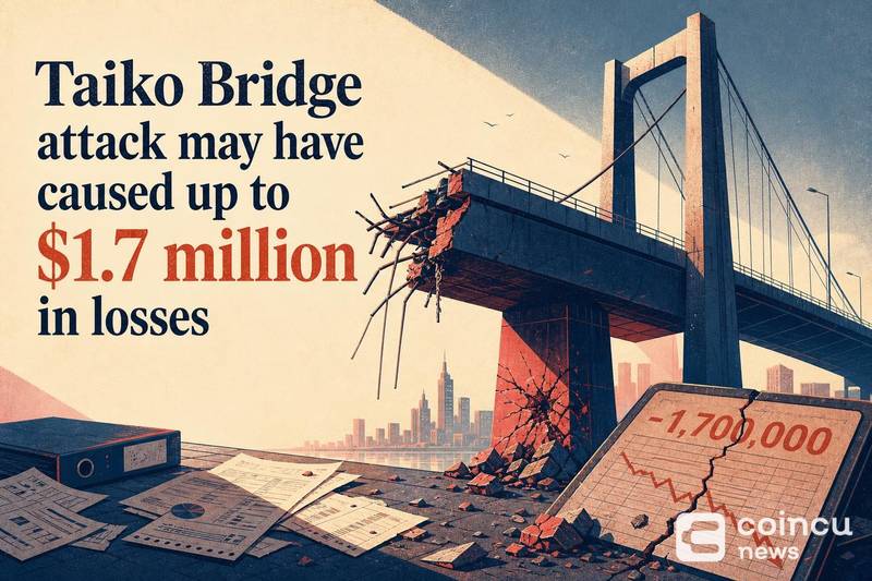 Taiko Bridge attack may have caused up to $1.7 million in losses 1 Taiko Bridge attack may have caused up to $1.7 million in losses