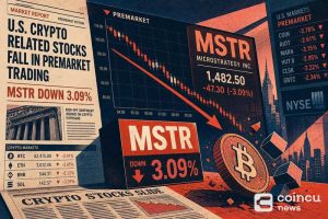 U.S. Crypto-Related Stocks Fall in Premarket Trading, MSTR Down 3.09%