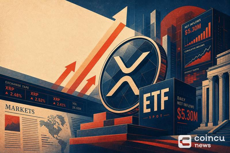 U.S. XRP Spot ETFs See $5.30M in Daily Net Inflows 1 U.S. XRP Spot ETFs See $5.30M in Daily Net Inflows