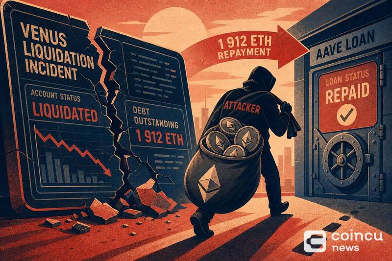 Attacker in Venus Liquidation Incident Sells 1,912 ETH to Repay Aave Loan
