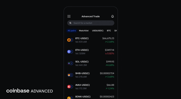 Coinbase Advanced help page showing platform positioning for experienced traders
