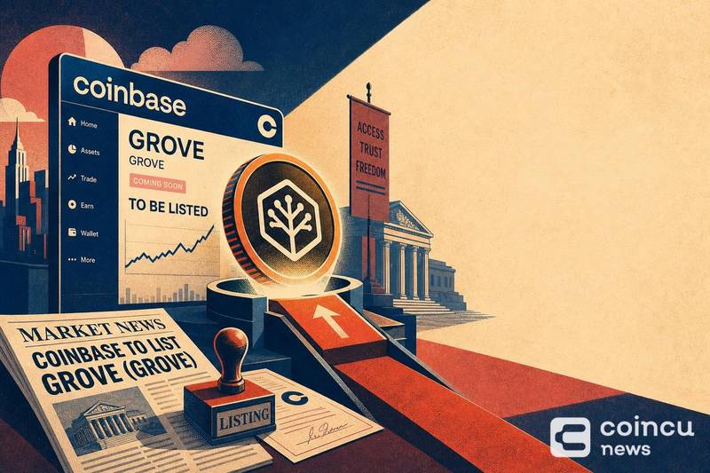 Coinbase to List Grove (GROVE): What the Listing Means 1 Coinbase to List Grove (GROVE): What the Listing Means