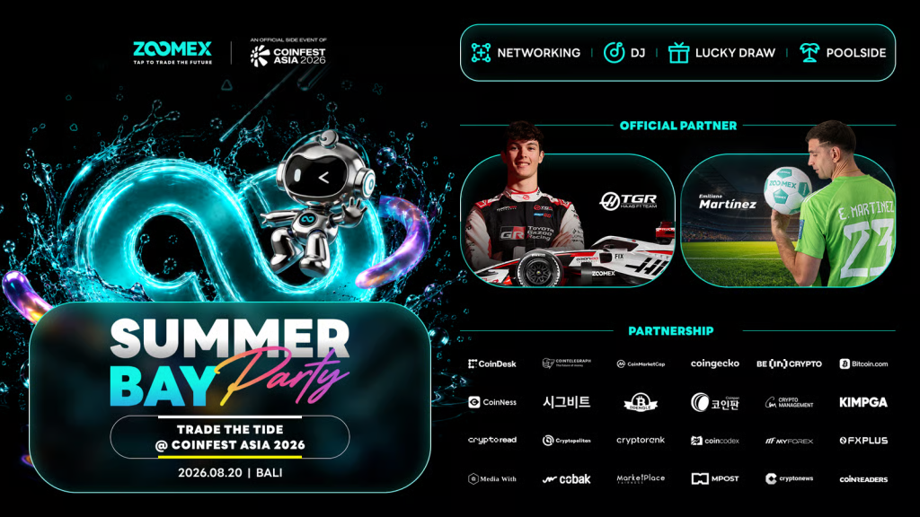 Zoomex to Attend Coinfest Asia 2026 as Gold Sponsor and Host Summer Bay Party in Bali 1 Zoomex to Attend Coinfest Asia 2026 as Gold Sponsor and Host Summer Bay Party in Bali