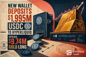 New Wallet Deposits $1.995M USDC to HyperLiquid, Opens $9.74M Gold Long