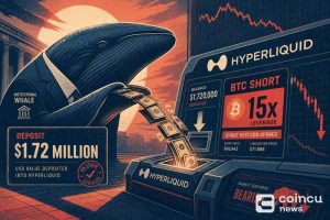 Whale Deposits $1.72 Million Into Hyperliquid, Opens 15x Leveraged BTC Short