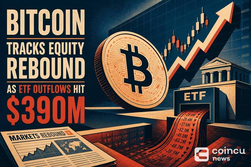 Bitcoin Tracks Equity Rebound as ETF Outflows Hit $390M 1 Bitcoin Tracks Equity Rebound as ETF Outflows Hit $390M