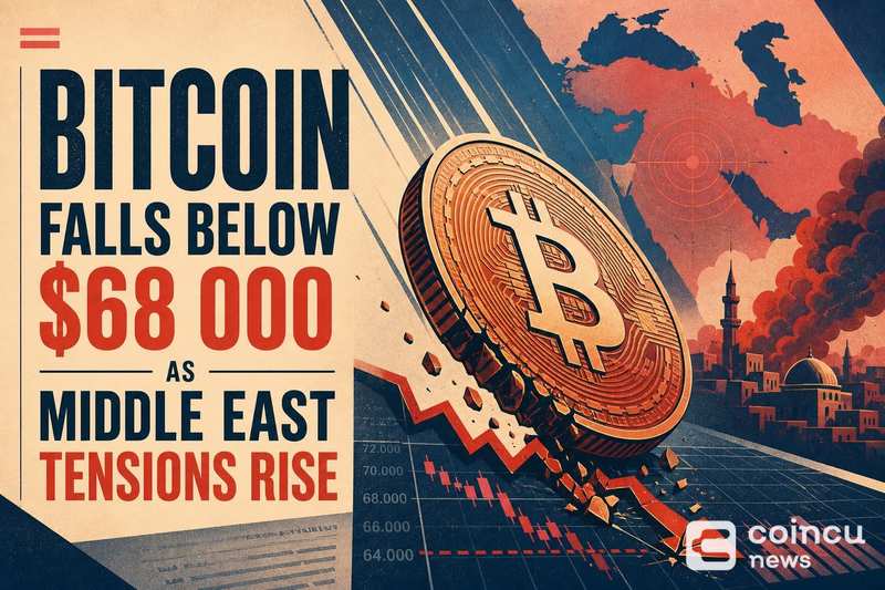 Bitcoin Falls Below $68,000 as Middle East Tensions Rise