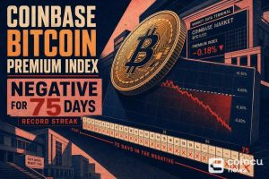 Coinbase Bitcoin Premium Index Negative for 75 Days, Record Streak