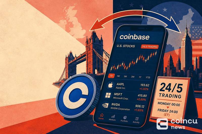 Coinbase Launches 24/5 U.S. Stock Trading for UK Users