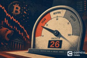 Crypto Fear and Greed Index Falls to 26 as Panic Sentiment Grips Market