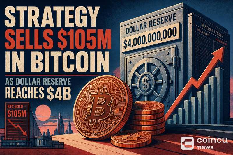 Strategy Sells $105M in Bitcoin as Dollar Reserve Reaches $4B 1 Strategy Sells $105M in Bitcoin as Dollar Reserve Reaches $4B