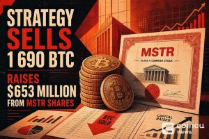 Strategy Sells 1,690 BTC, Raises $653 Million From MSTR Shares
