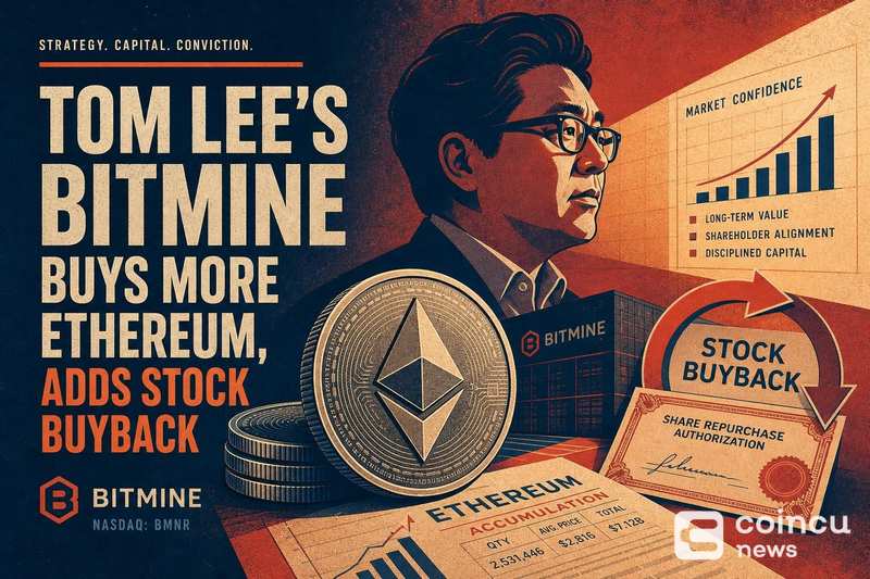 Tom Lee’s Bitmine Buys More Ethereum, Adds Stock Buyback