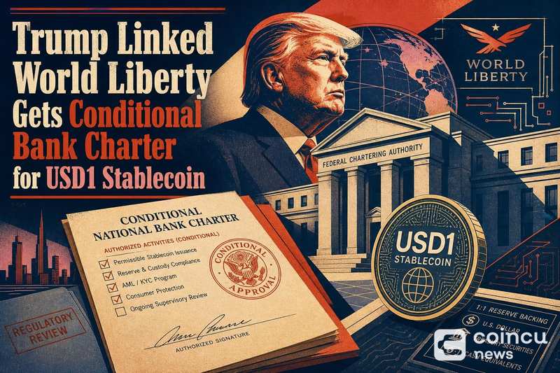 Trump-Linked World Liberty Gets Conditional Bank Charter for USD1 Stablecoin
